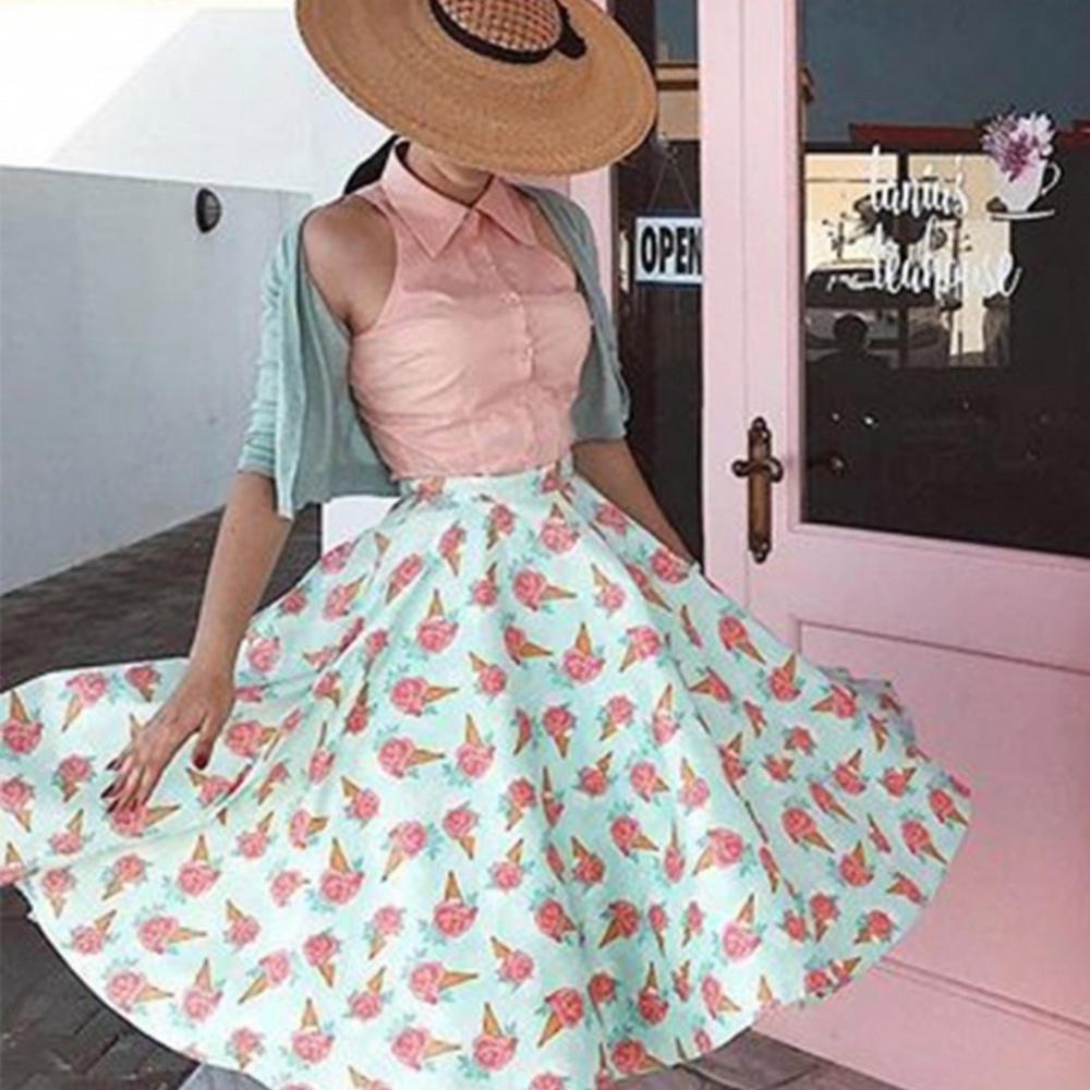 Voodoo Vixen Ice Cream swing skirt  sz 4X NWT 🧡💖